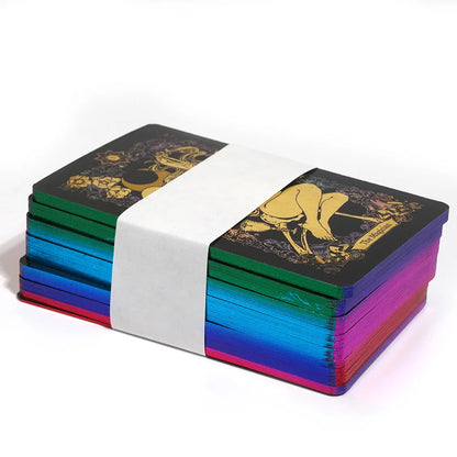 10.3*6cm Wandering Spirit Tarot Deck In A Tin Box with Guidebook for Beginners Limited Edition with Gilded Edges