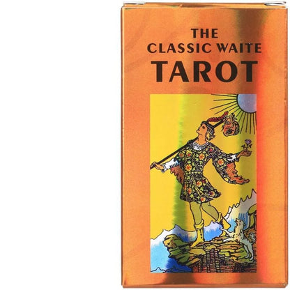 Classic Rider Waite Tarot Deck Holographic Cards with E Guide Book E Instruction Fortune Telling Divination Tool