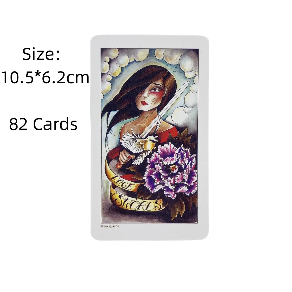 Eight Coins Tattoo Tarot Cards A 82 Deck Oracle English Visions Divination 