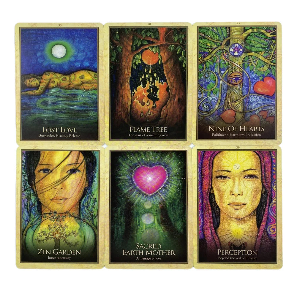 Gaia Oracle Cards A 45 Tarot English Visions Divination Deck