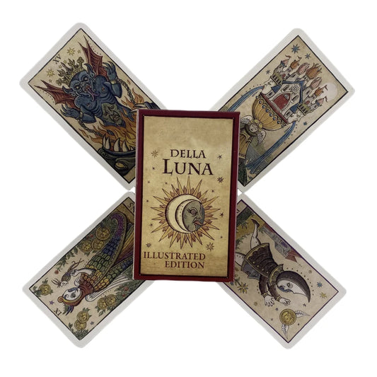 Moon Tarot Della Luna Deck Cards A 89 Oracle English Visions Divination Illustrated 