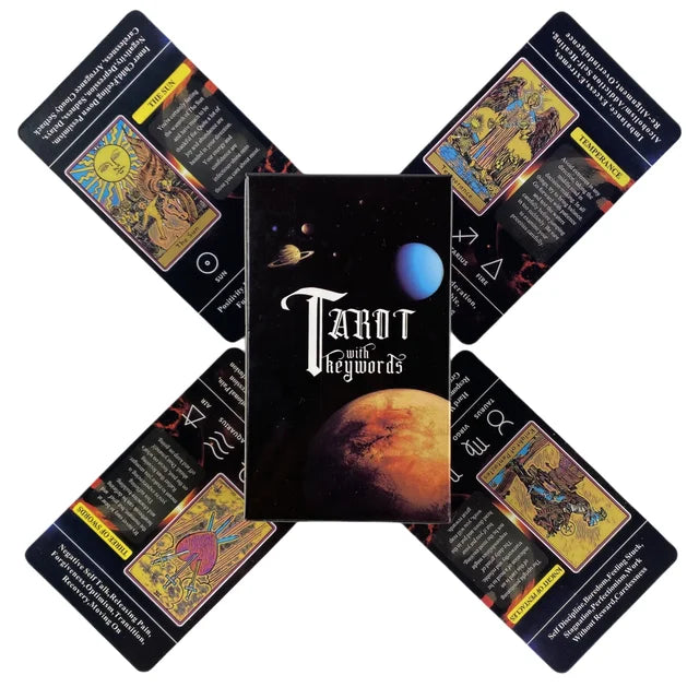 New Study Tarot Cards For Beginners With Meanings On The Cards Keywords Reversed Chakra Planet Zodiac Element Board Games