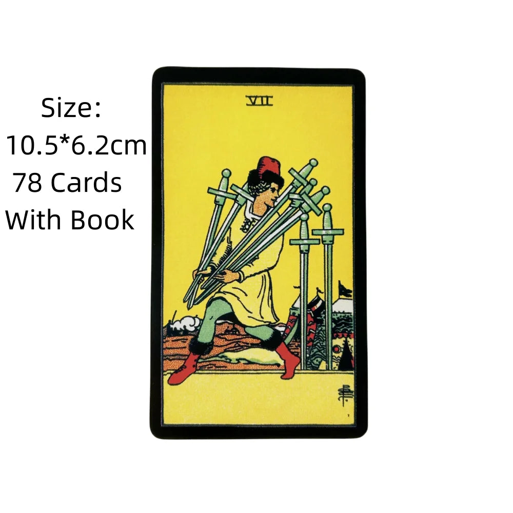 Primitive Tarot Cards For Beginners A 78 Deck With Paper Book Oracle English Rider Divination Borad Playing Table Games