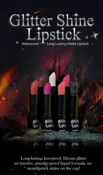 7 Colors Long Lasting Non-stick Cup Velvet Red Makeup Cosmetic Waterproof Glitter Lipstick