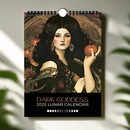 Dark Goddess Calendar 2025 Moon Phase Calendar Dark Goddess 2025 Lunar Calendar Wicca Pagan Calendar