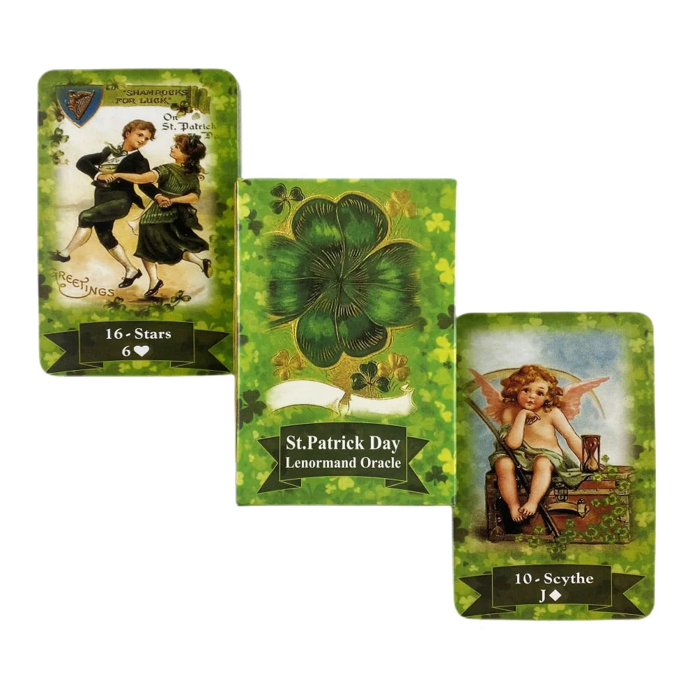 St.Patrick Day Lenormand Oracle Cards A 38 English Fate Divination Deck