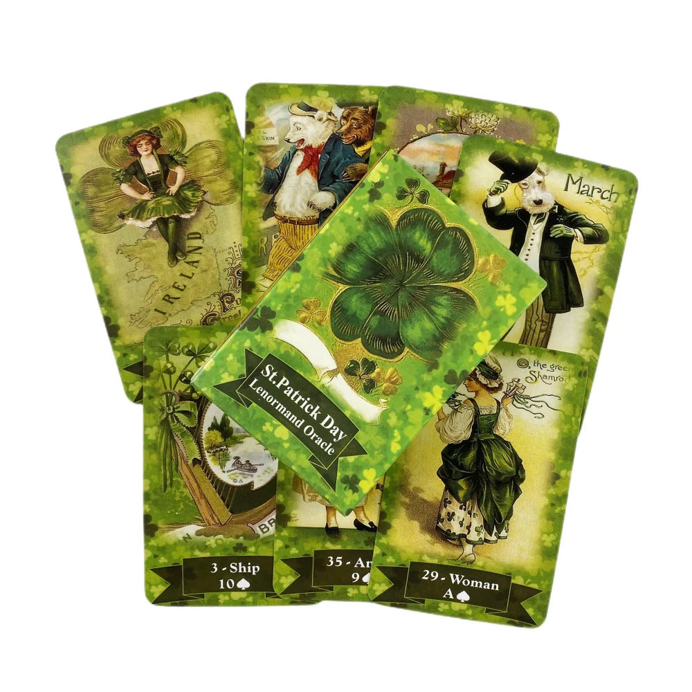 St.Patrick Day Lenormand Oracle Cards A 38 English Fate Divination Deck