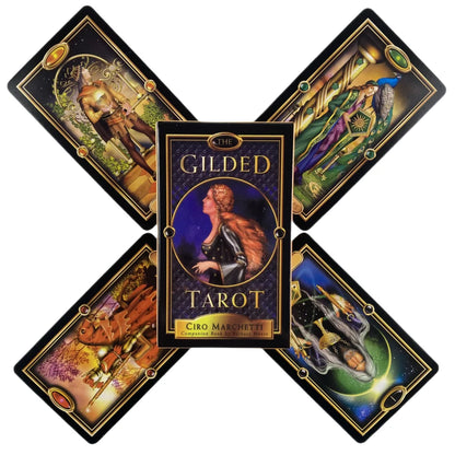 The Gilded Tarot Cards A 78 Deck Oracle English Visions Divination 