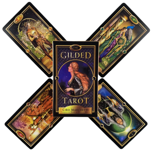 The Gilded Tarot Cards A 78 Deck Oracle English Visions Divination 