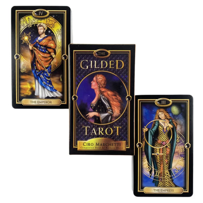 The Gilded Tarot Cards A 78 Deck Oracle English Visions Divination 