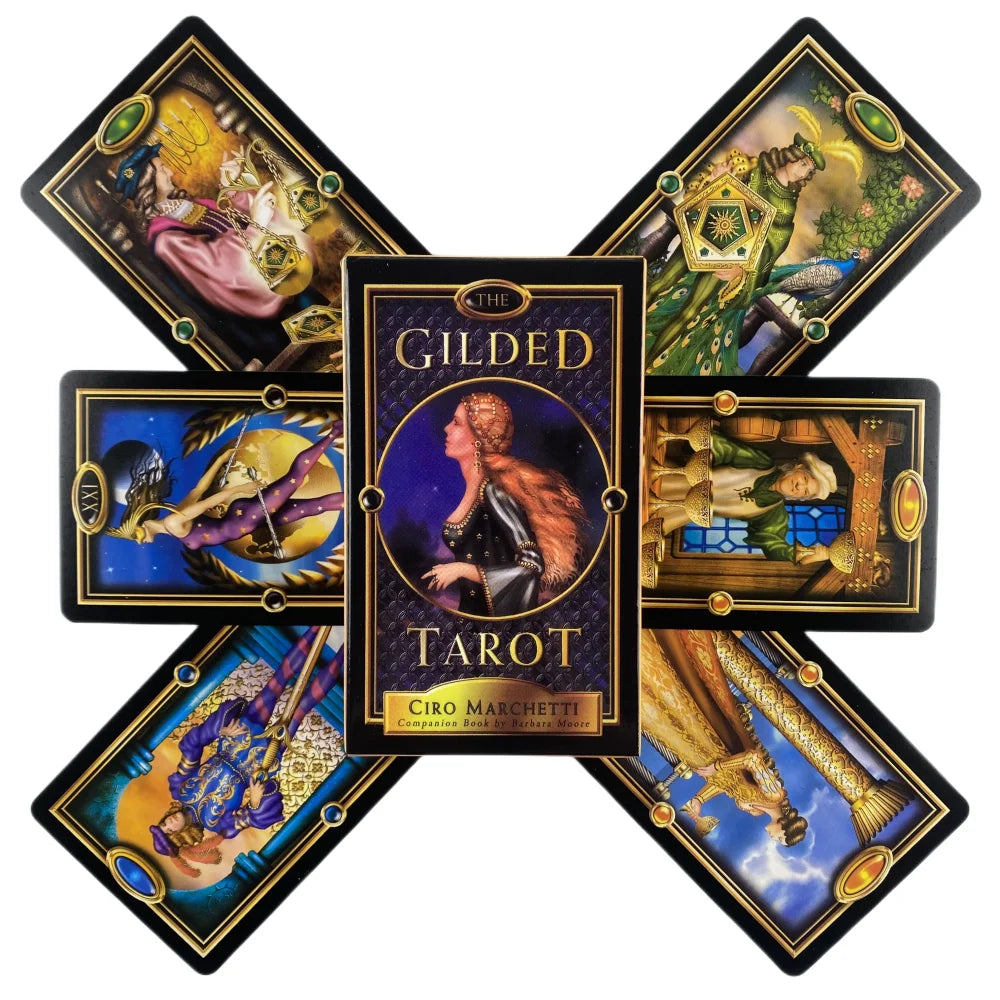 The Gilded Tarot Cards A 78 Deck Oracle English Visions Divination 