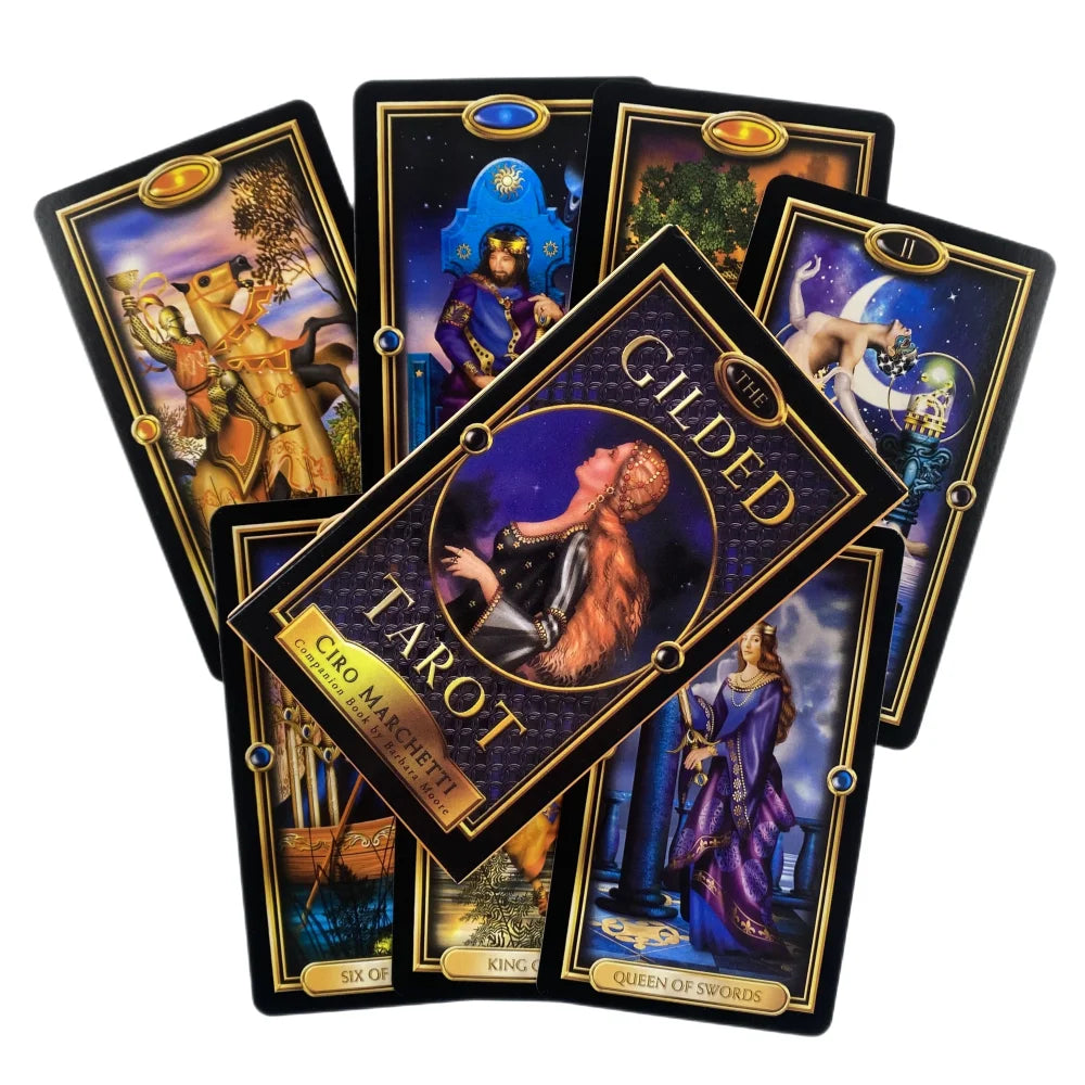 The Gilded Tarot Cards A 78 Deck Oracle English Visions Divination 