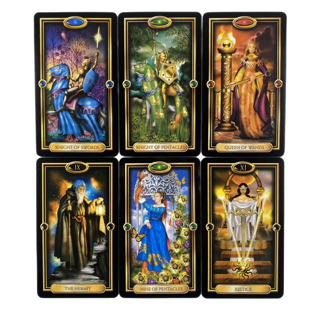 The Gilded Tarot Cards A 78 Deck Oracle English Visions Divination 