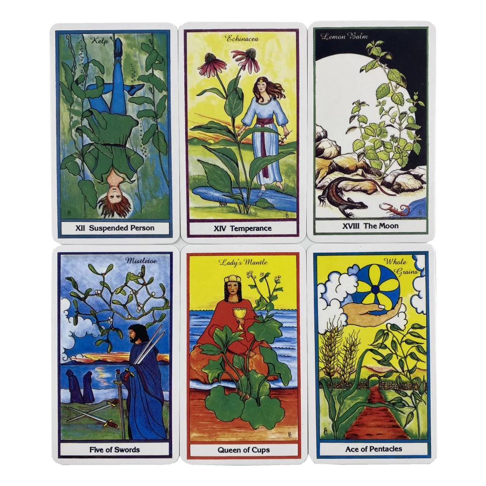 The Herbal Tarot Cards A 78 Deck Oracle English Visions Divination 