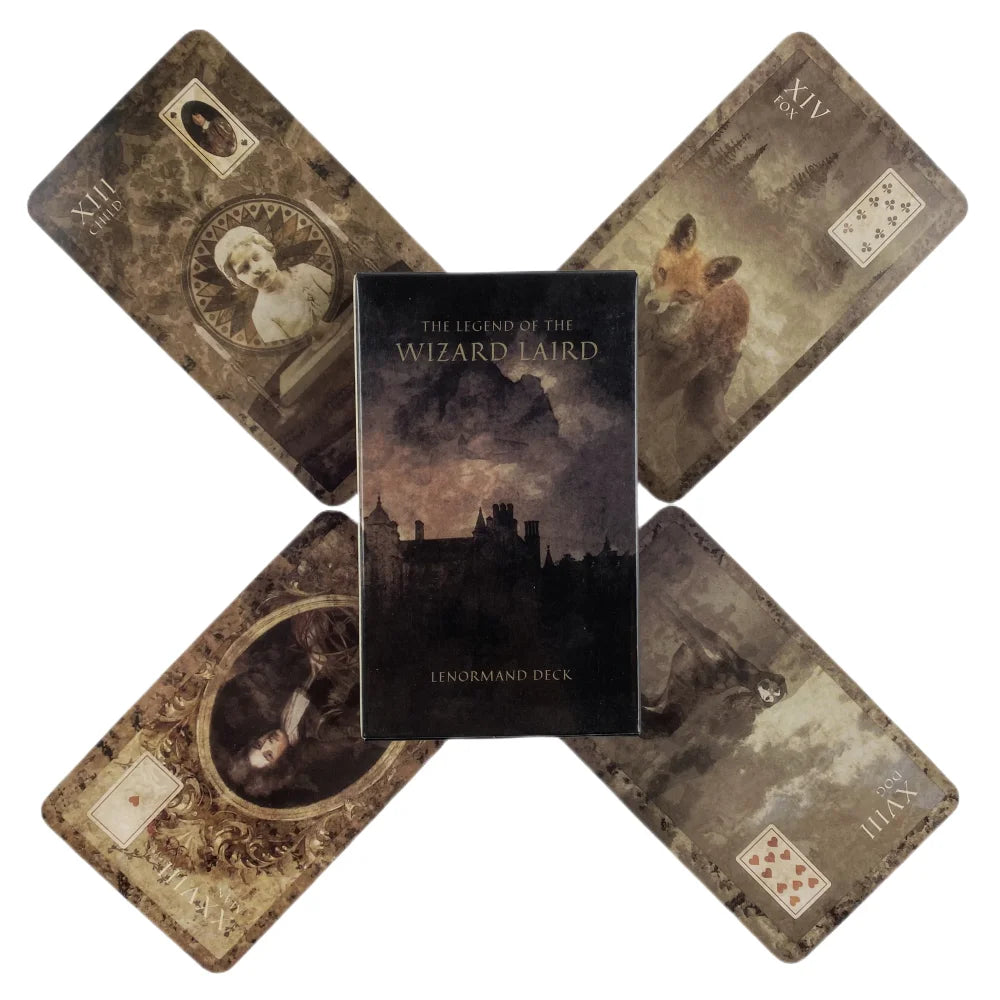 The Legend Of The Wizard Laird Lenormand Cards Oracle A 39 English Divination Deck