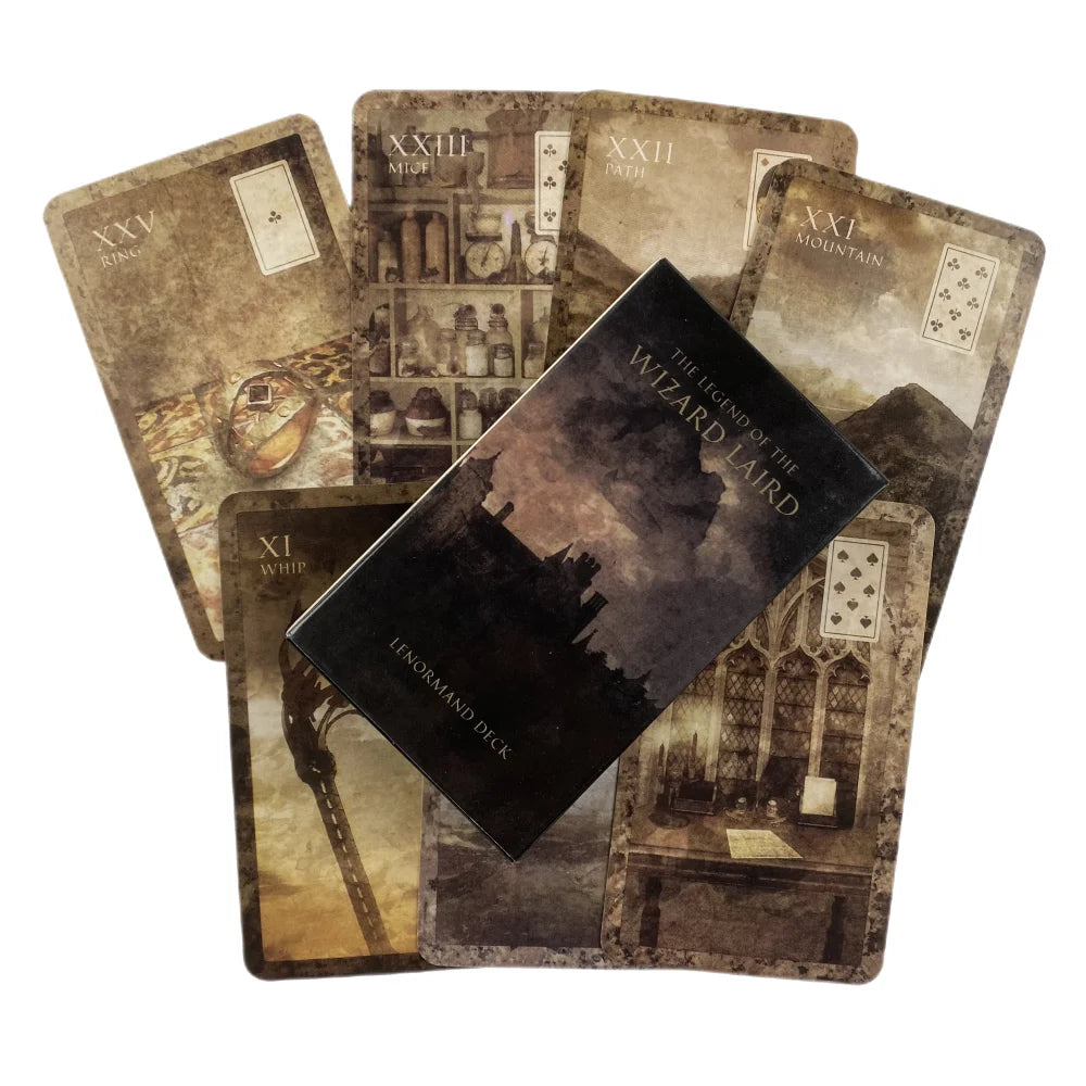 The Legend Of The Wizard Laird Lenormand Cards Oracle A 39 English Divination Deck