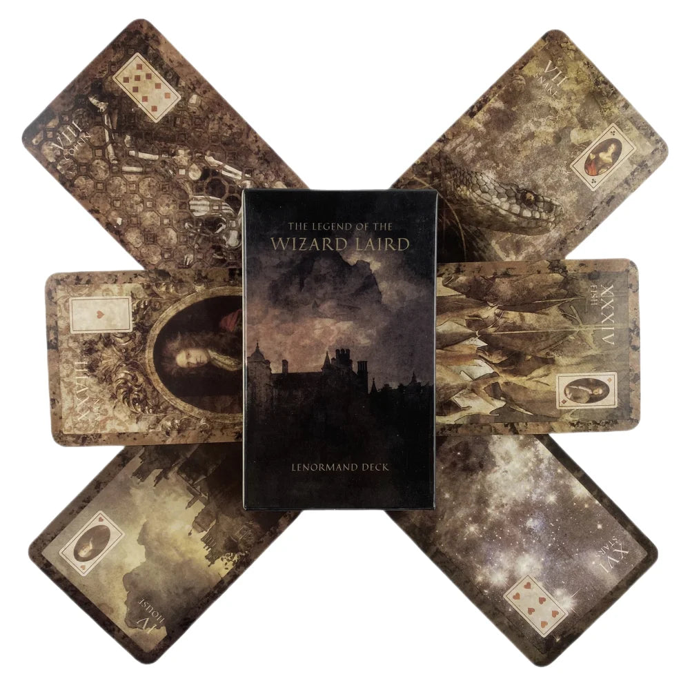 The Legend Of The Wizard Laird Lenormand Cards Oracle A 39 English Divination Deck