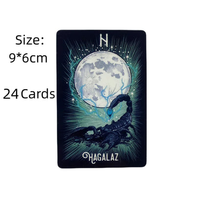 The Witch's Familiar Runic Oracle Cards A 24 English Fate Divination Deck