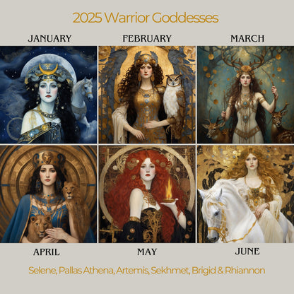 Warrior Goddess Calendar 2025 Moon Phase Calendar Warrior Goddess 2025 Lunar Calendar Wicca Pagan Calendar