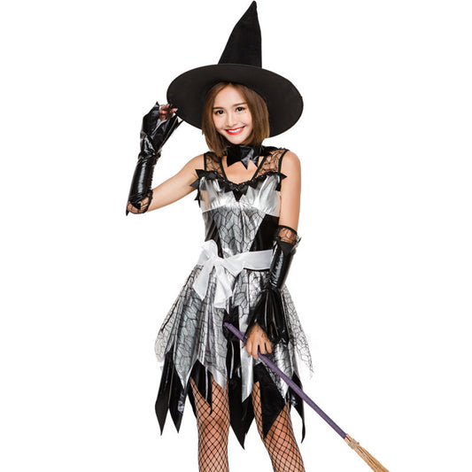 Faux Leather Lace Hot Stamping Witch Costume Halloween/Stage Performance/Party