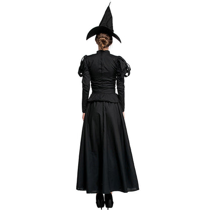 Deluxe Black Coak Witch Cosplay Costume Halloween/Stage Performance/Party