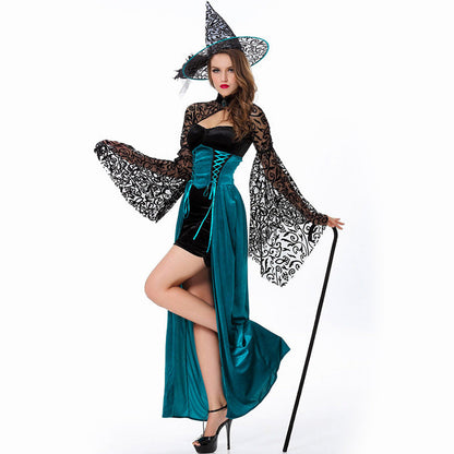 Sexy Afternoon Tea Witch Lace Slim Waist Witch Cosplay Costume Halloween/Stage/Party