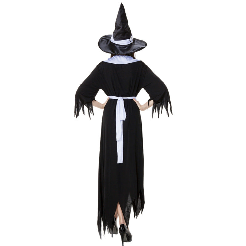 Black And White Irregular Witch Costume Halloween/Stage Performance/Party