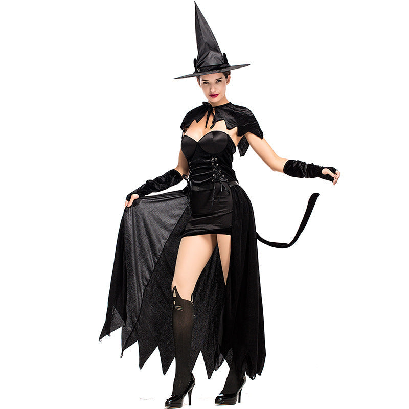 Playful Tube Top Black Cat Witch Costume Halloween/Stage Performance/Party