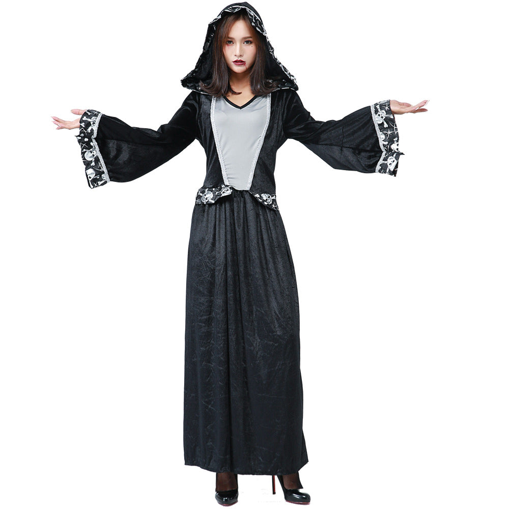 New Skeleton Printed Long Skirt Witch Costume Halloween/Stage Performance/Party