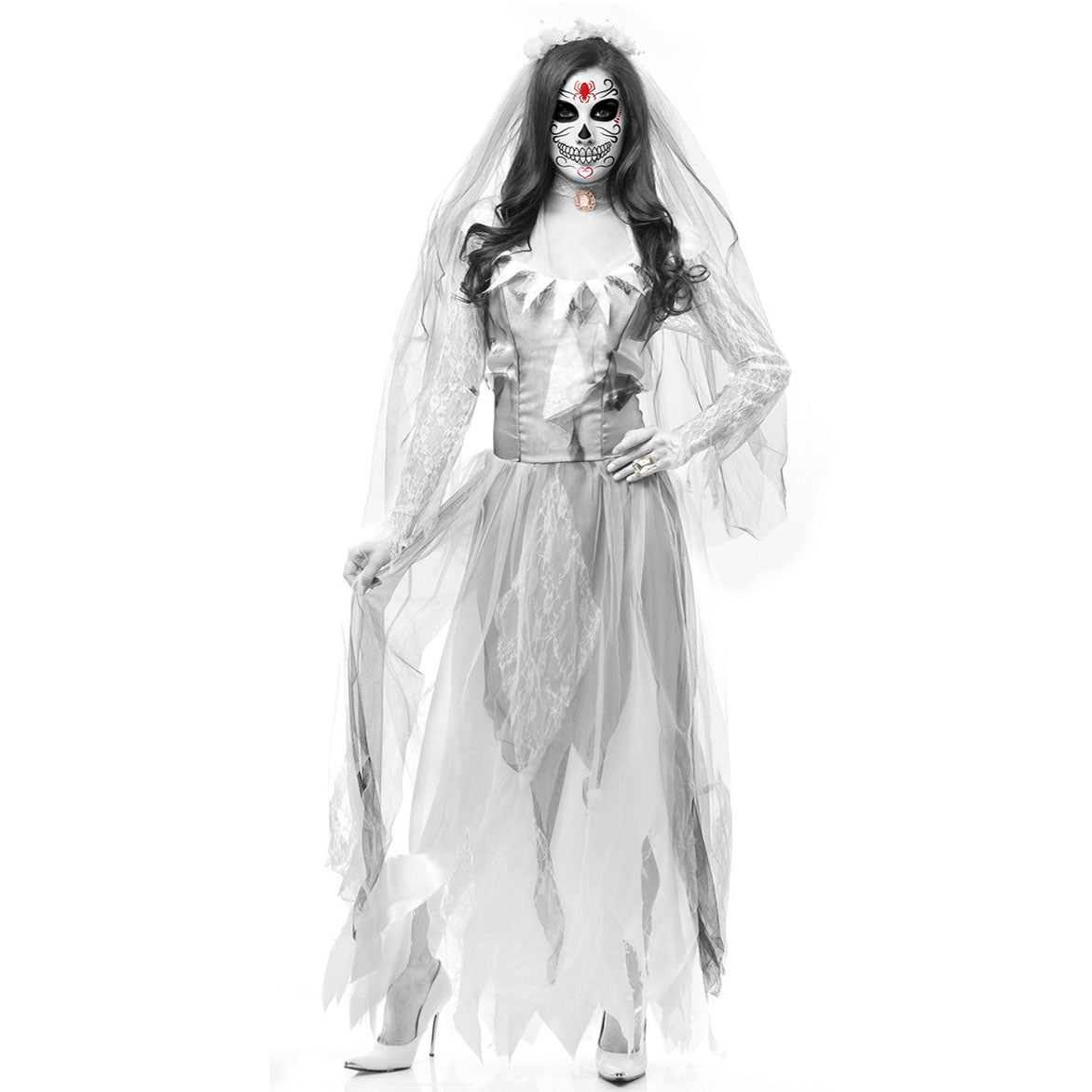 Adult Women's Ghost Bride Halloween Cosplay Costume Dress