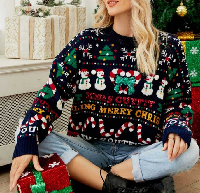 Arabella Loose Knitwear Christmas Sweater 
