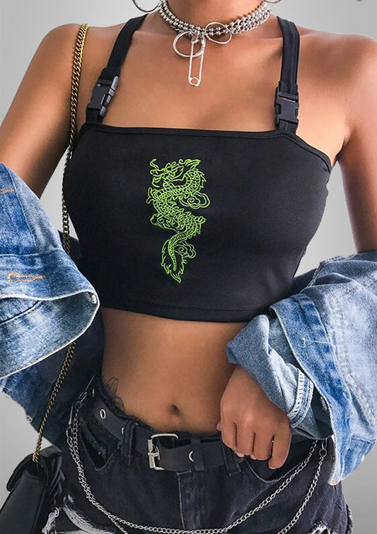 Dragon Embroidery Tank Top 