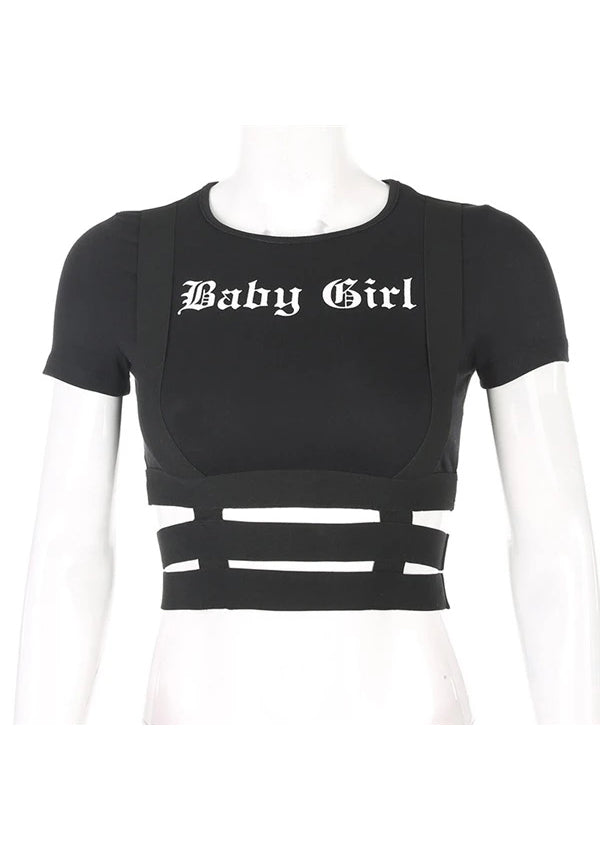 Baby Girl Hollow-out Crop Top 