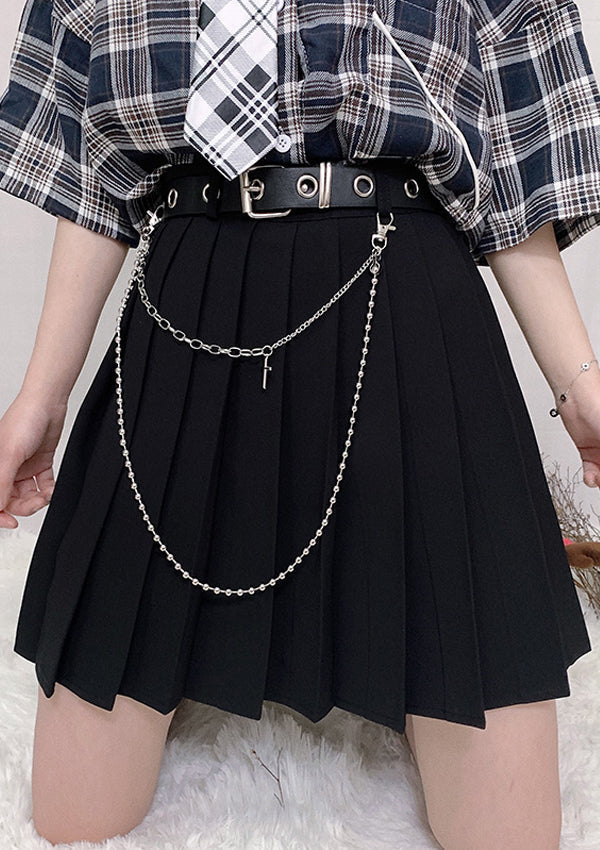 NEW PUNK Plus Size Mini Skirt 