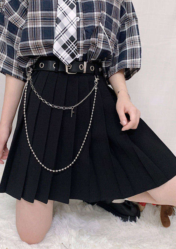 NEW PUNK Plus Size Mini Skirt 