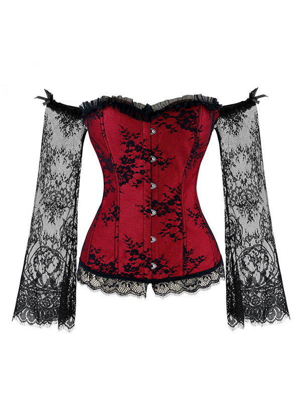 Lace Sleeve Corset Top 