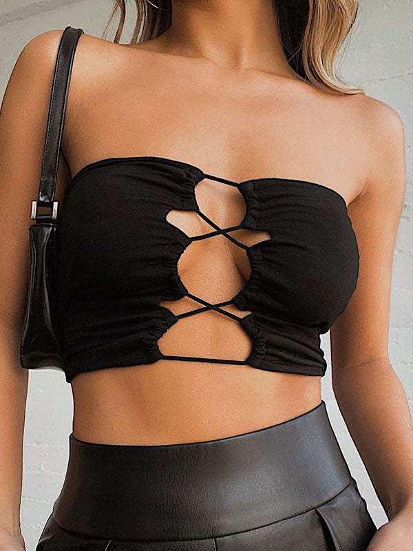 One Line Neck Tube Top 