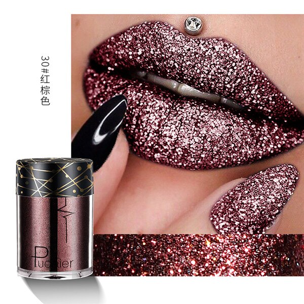 Graduation party Pudaier Sexy Matte Lipstick Metallic Lip Gloss Diamond Waterproof Liquid Lipgloss Lip Makeup LIPSTICK Long Lasting