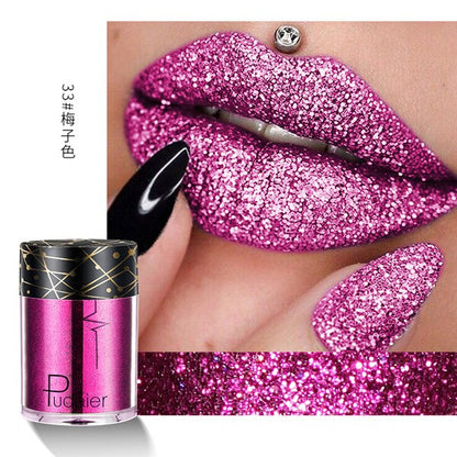 Graduation party Pudaier Sexy Matte Lipstick Metallic Lip Gloss Diamond Waterproof Liquid Lipgloss Lip Makeup LIPSTICK Long Lasting