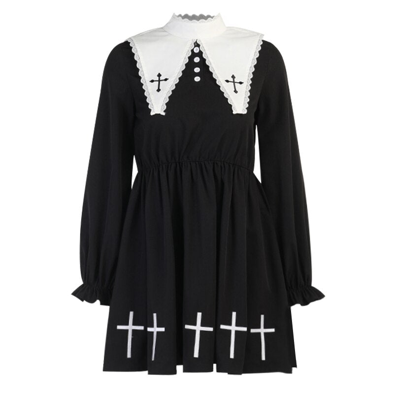 Witchy Clothing Grunge Black Vintage Dress Gothic Clothing