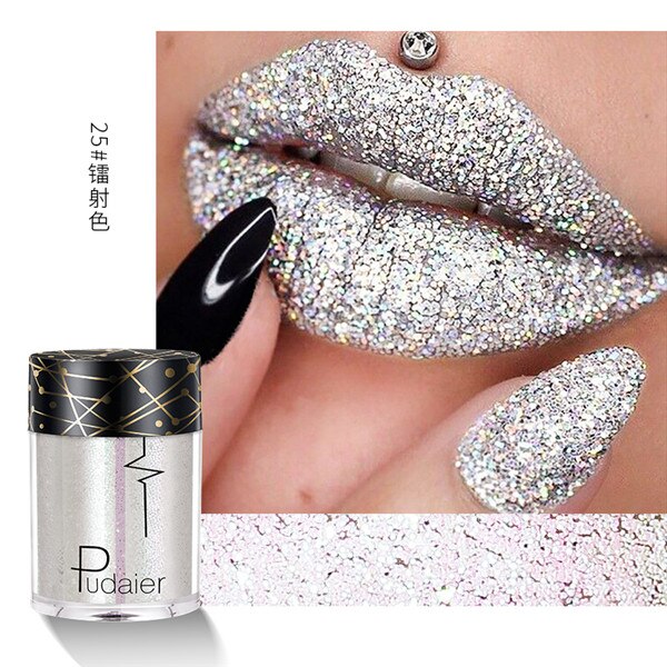 Graduation party Pudaier Sexy Matte Lipstick Metallic Lip Gloss Diamond Waterproof Liquid Lipgloss Lip Makeup LIPSTICK Long Lasting