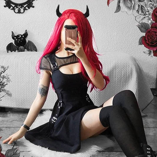 Witchy Clothing Grunge Women Mini Dress Gothic Clothing