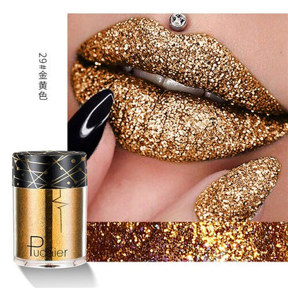 Graduation party Pudaier Sexy Matte Lipstick Metallic Lip Gloss Diamond Waterproof Liquid Lipgloss Lip Makeup LIPSTICK Long Lasting