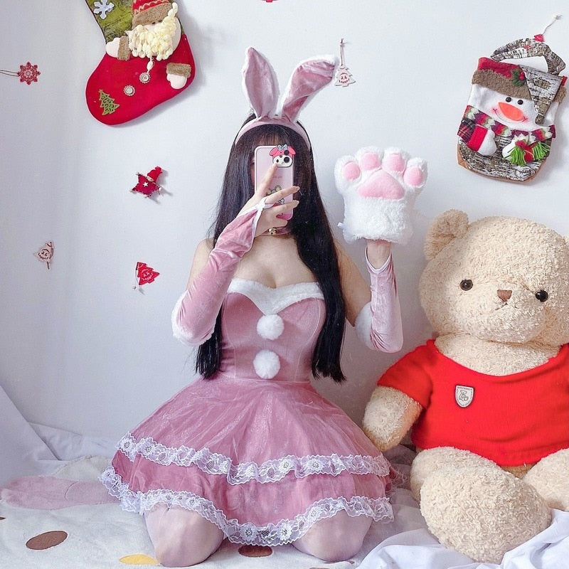 Luxury Santa Bunny Dress Set 