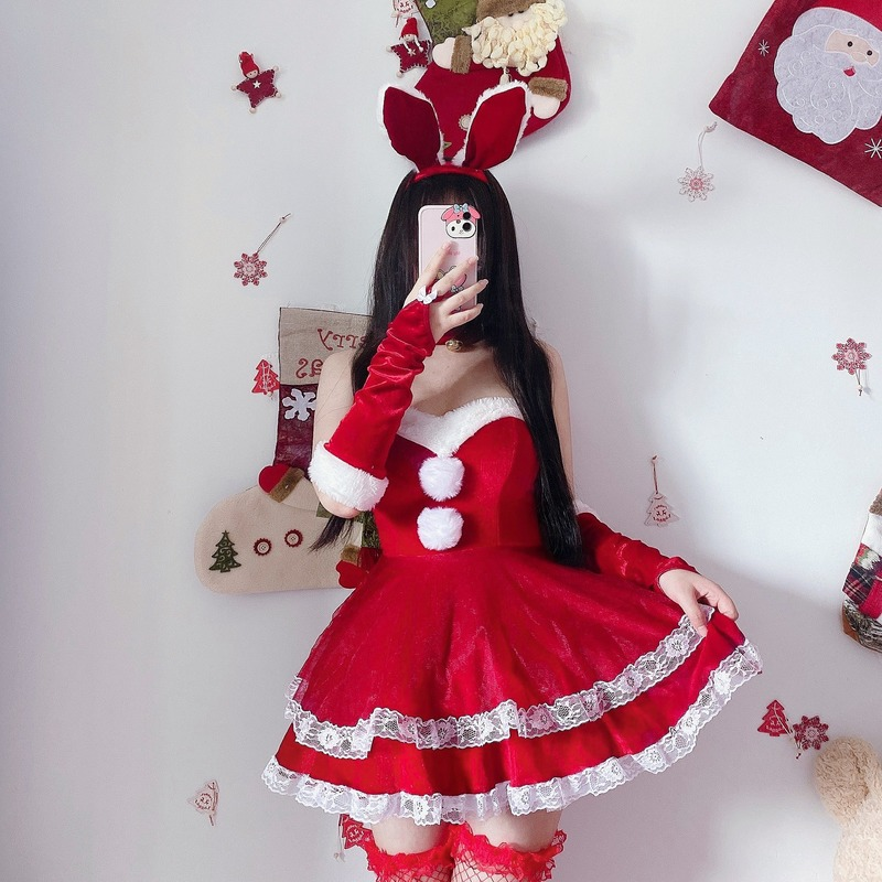 Luxury Santa Bunny Dress Set 