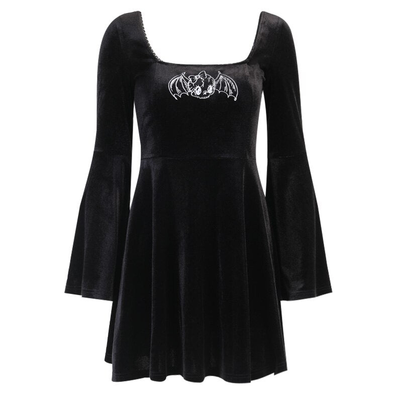 Witchy Clothing Gothic Line Mini Dress Gothic Clothing