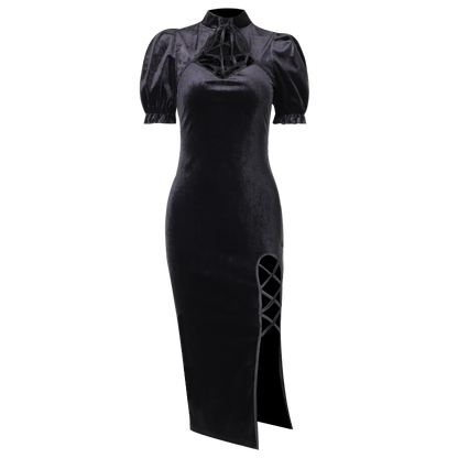 Witchy Clothing Elegant Slit Dress Gothic Clothing