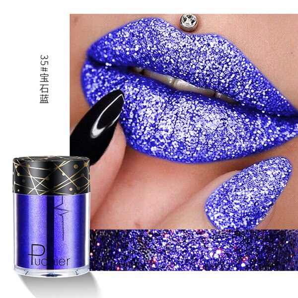 Graduation party Pudaier Sexy Matte Lipstick Metallic Lip Gloss Diamond Waterproof Liquid Lipgloss Lip Makeup LIPSTICK Long Lasting