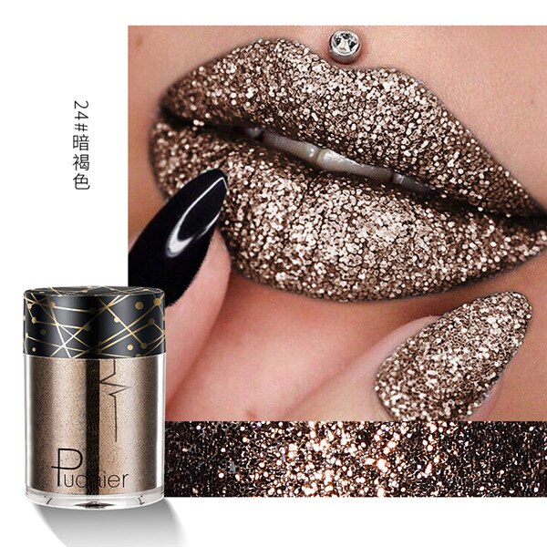 Graduation party Pudaier Sexy Matte Lipstick Metallic Lip Gloss Diamond Waterproof Liquid Lipgloss Lip Makeup LIPSTICK Long Lasting