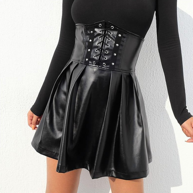 Witchy Clothing Adjustable Lace Up High Waist Skirt Gothic Clothing